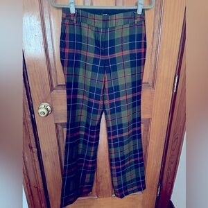 J.Crew Plaid Wool Pants in Size 0